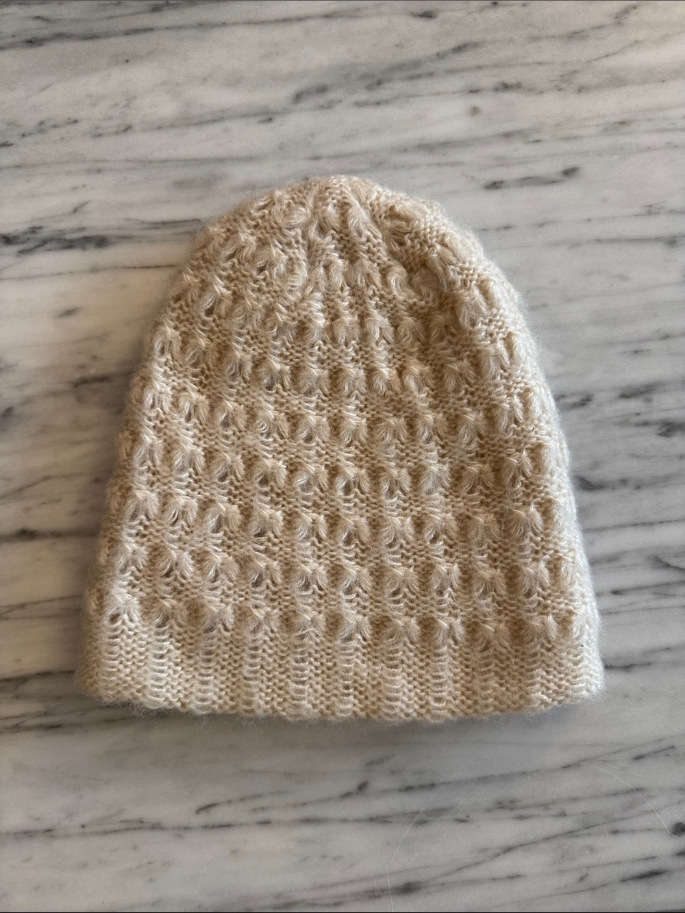 Classic Cream Knit Beanie - Women's Accessory